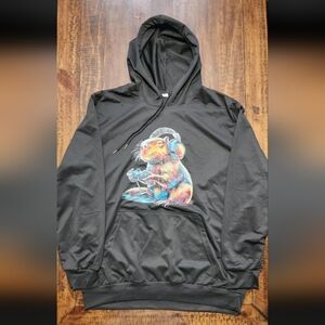 Capybara Gaming Hoodie Funny Trippie New Age Psychedelic Mens Size 2XL